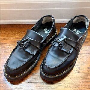 Dr. Martens Black Leather Tassel Slip-Ons